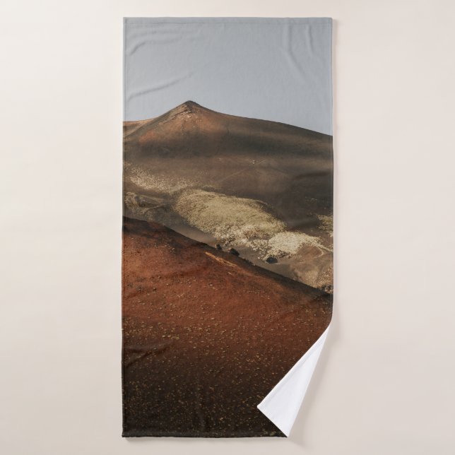 BROWN AND WHITE MOUNTAIN UNDER WHITE CLOUDS DURING BATH TOWEL (Bath Towel)