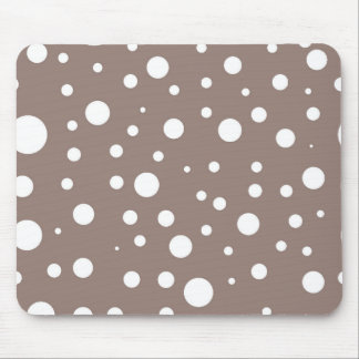 Brown and White Polka Dot  Mouse Pad