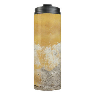 Brown and white stone fragment thermal tumbler