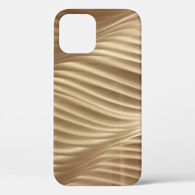 Brown and white striped textile Case-Mate iPhone case (Back)