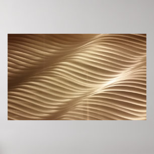 BROWN AND WHITE STRIPED TEXTILE POSTER