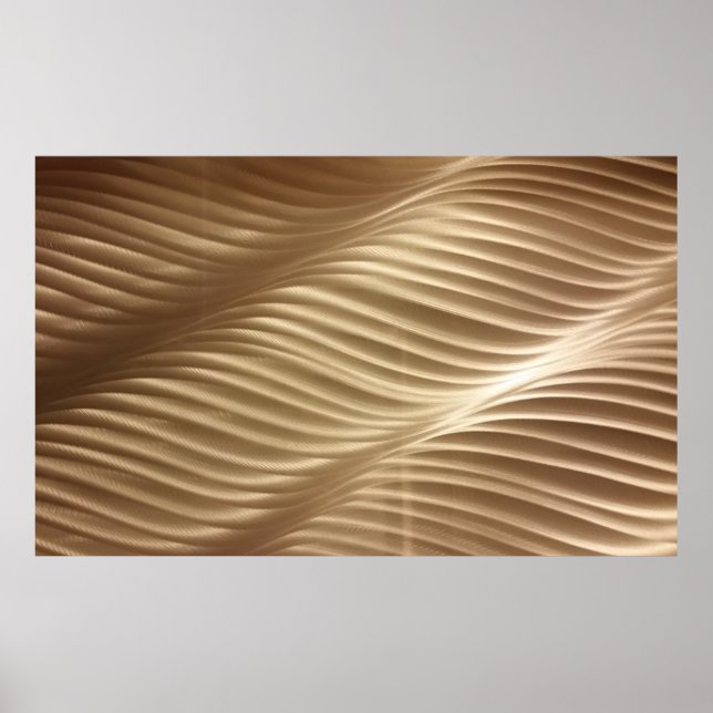 BROWN AND WHITE STRIPED TEXTILE POSTER (Front)