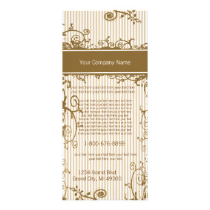 Brown and White Swirled Striped Rack Card