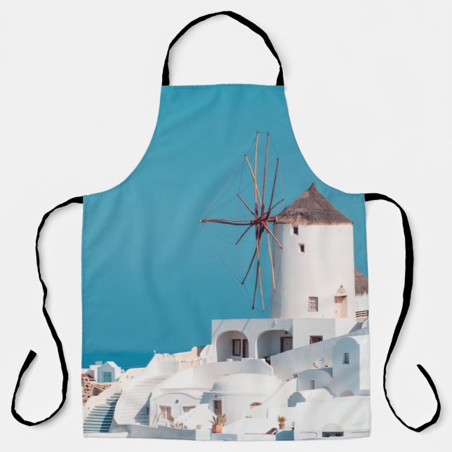 Brown and white windmill apron (Front)