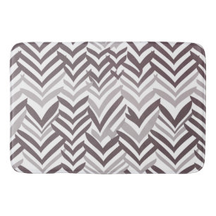 Brown and white ZigZag Bath Mat