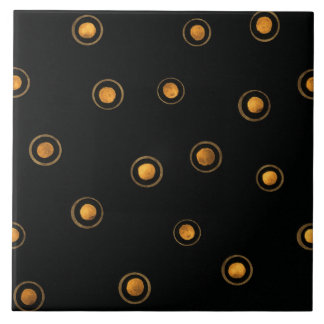 Brown and Yellow Circles Tile