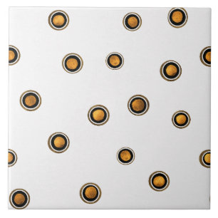 Brown and Yellow Circles Tile