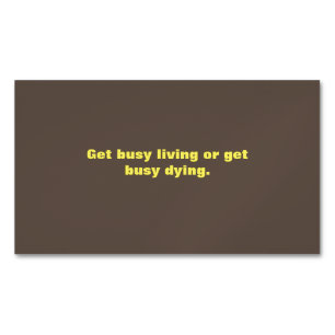 Brown And Yellow Quotes Small Text Design  Magnetic Business Card