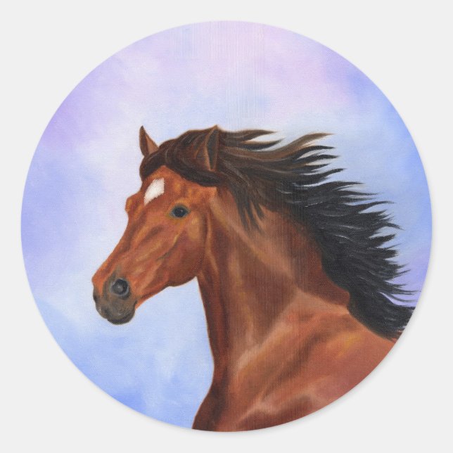 Brown Andalusian horse sticker (Front)