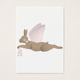 Brown Angel Rabbit With Pink Wings