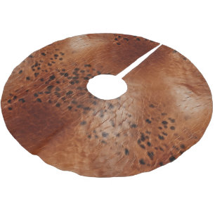 Brown Animal Print Brushed Polyester Tree Skirt