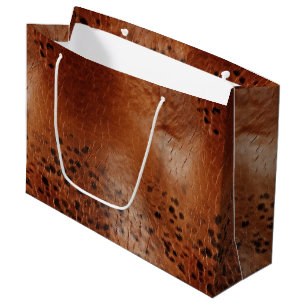 Brown Animal Print Large Gift Bag
