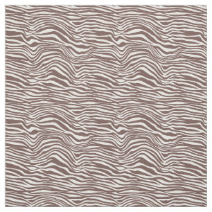 Brown Animal Print Stripes Fabric