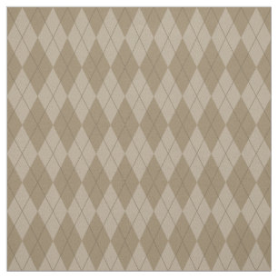Brown Argyle Pattern Fabric