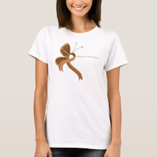 Brown Awareness Ribbon Butterfly T-Shirt