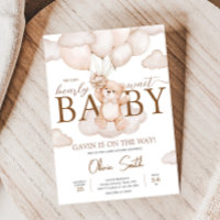 Brown Baby Bear Balloon Baby Shower