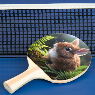 Brown Baby Dwarf Bunny, Ping Pong Paddle