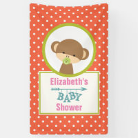 Brown Baby Monkey with Pacifier Baby Shower