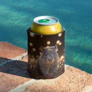 Brown Baby Wombat On Brown Bokeh Bliss, Can Cooler