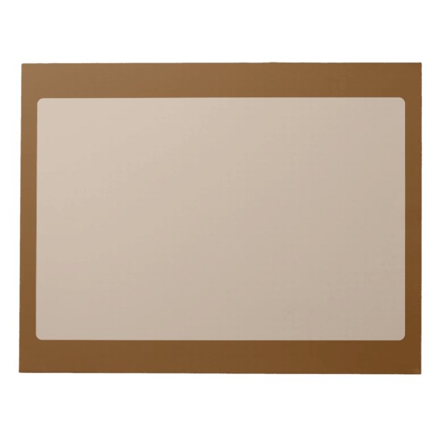 Brown Background Colour You Can Customise Notepad (Front)