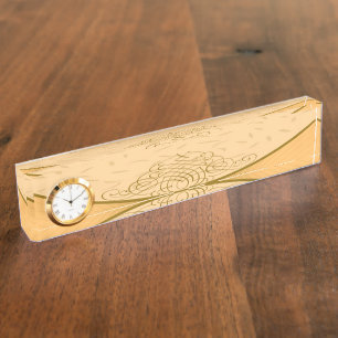 Brown Background Desk Nameplate