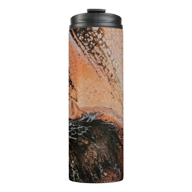 Brown Background Thermal Tumbler (Front)