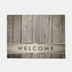 Brown Barn Wood Pallet Farmhouse Welcome Doormat