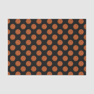 Brown Basketball Balls on Black Tissue Paper