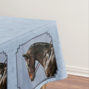 Brown Bay Oldenburg Horse Portrait Tablecloth