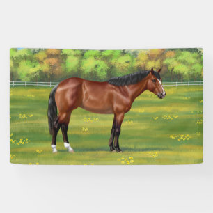 Brown Bay Quarter Horse Banner