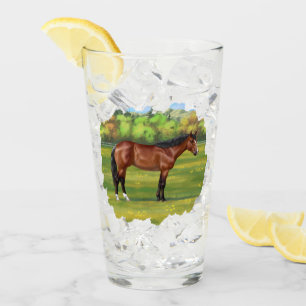 Brown Bay Quarter Horse Glass