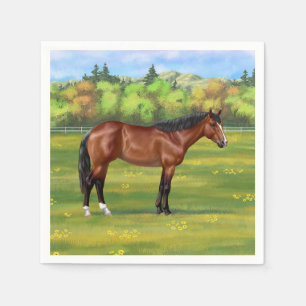 Brown Bay Quarter Horse Napkin