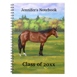 Brown Bay Quarter Horse Notebook