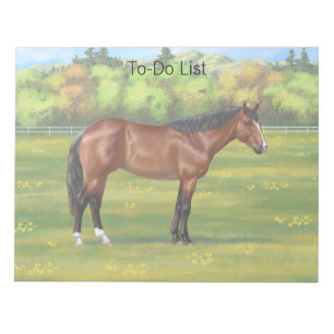 Brown Bay Quarter Horse Notepad