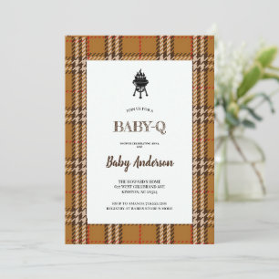 BROWN BBQ BABYSHOWER PARTY INVITATION