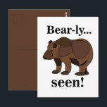 Brown Bear Animal Funny Humor Quote Postcard<br><div class="desc">Brown Bear Animal Funny Humor Quote Postcard originally designed by Nisha Prabhu. Share a smile with our adorable Brown Bear Animal Funny Humor Quote Postcard! Featuring a lovable bear design paired with witty, humorous quote, this postcard is perfect for sending cheerful messages to friends and family. Spread joy and laughter...</div>