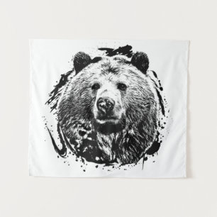 Brown Bear Animal Wild Forest Jungle Nature World Tapestry