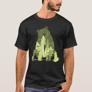 Brown Bear Animal Wildlife Forest Outdoors Nature T-Shirt