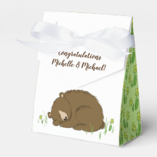 Brown Bear Baby Shower Woodland Animals Favour Box