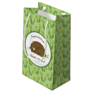 Brown Bear Baby Shower Woodland Animals Small Gift Bag