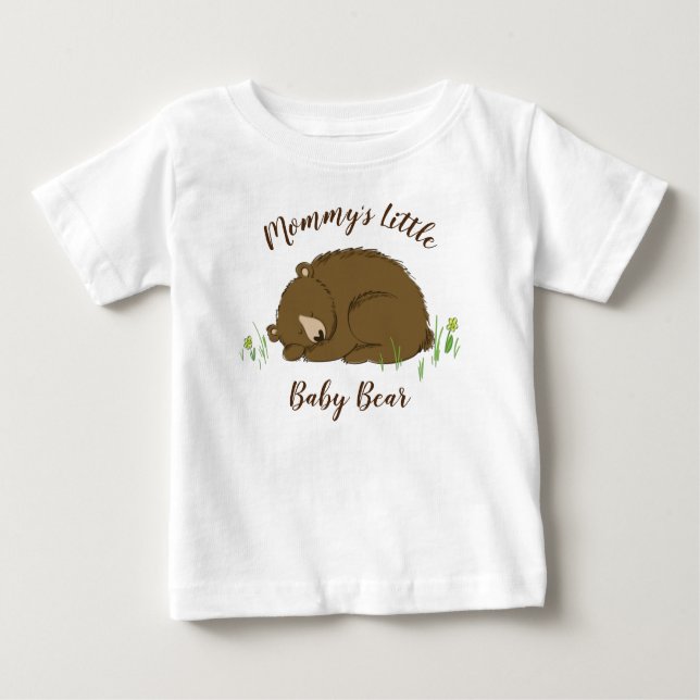 Brown Bear Baby Shower Woodland Animals T-Shirt (Front)