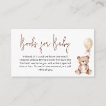 Brown Bear Balloon Baby Shower Books for Baby