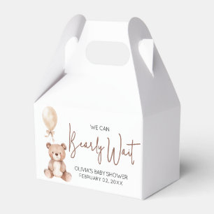Brown Bear Balloon Baby Shower Favour Box