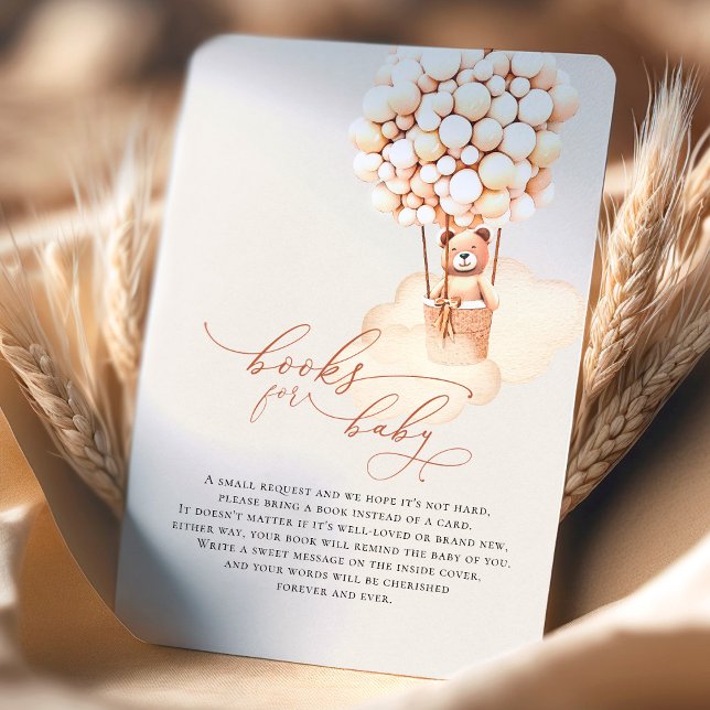 Brown Bear Balloons Baby Books Enclosure Card (Creator Uploaded)