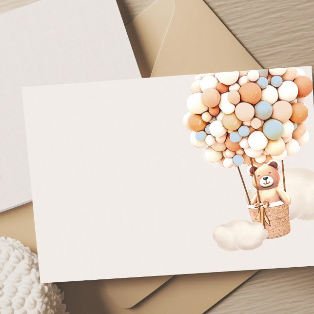 Brown Bear Balloons Blank Enclosure Card (Creator Uploaded)