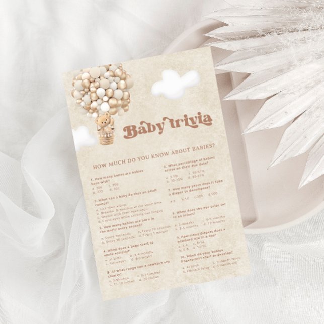 Brown Bear Balloons Gender Neutral Trivia Game  (Creator Uploaded)