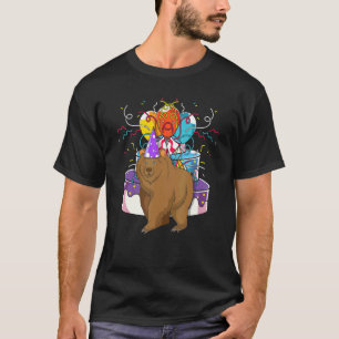 Brown Bear Birthday Party Animal Forest Animal Be T-Shirt