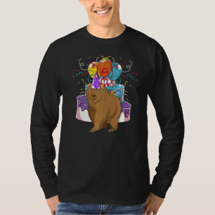 Brown Bear Birthday Party Animal  Forest Animal Be T-Shirt