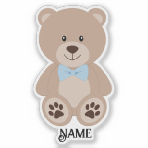 Brown Bear Blue Personalised 