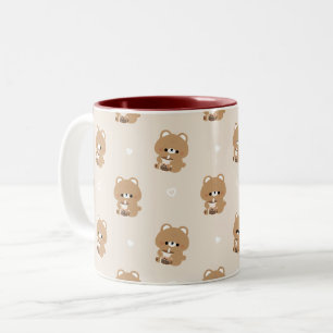 Brown Bear Boba Two-Tone Coffee Mug